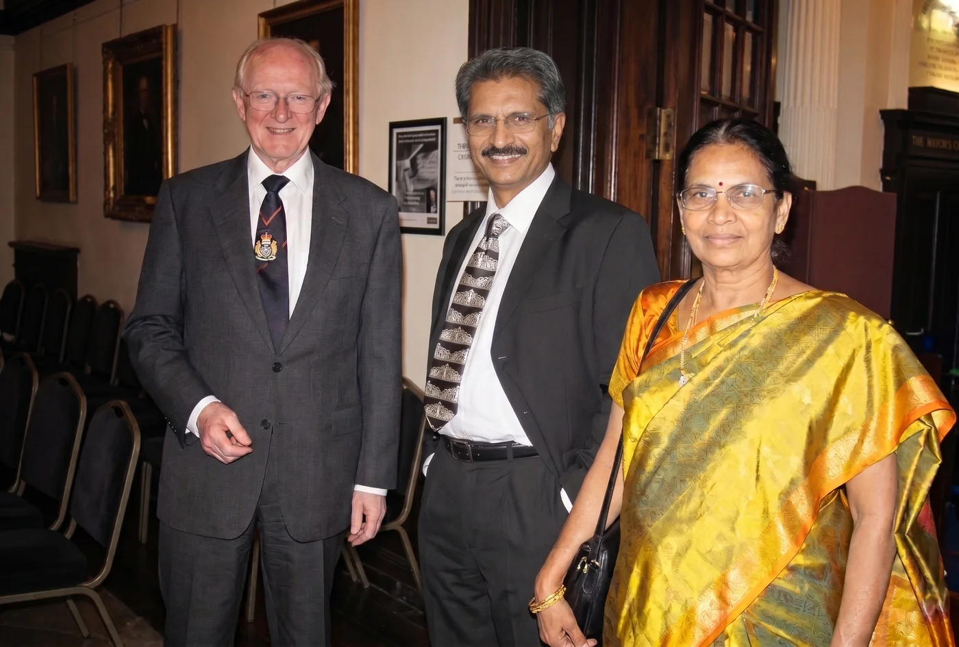 Dr. J. Alphonse Mariadoss with the President of RCSG after conferment of FRCS.